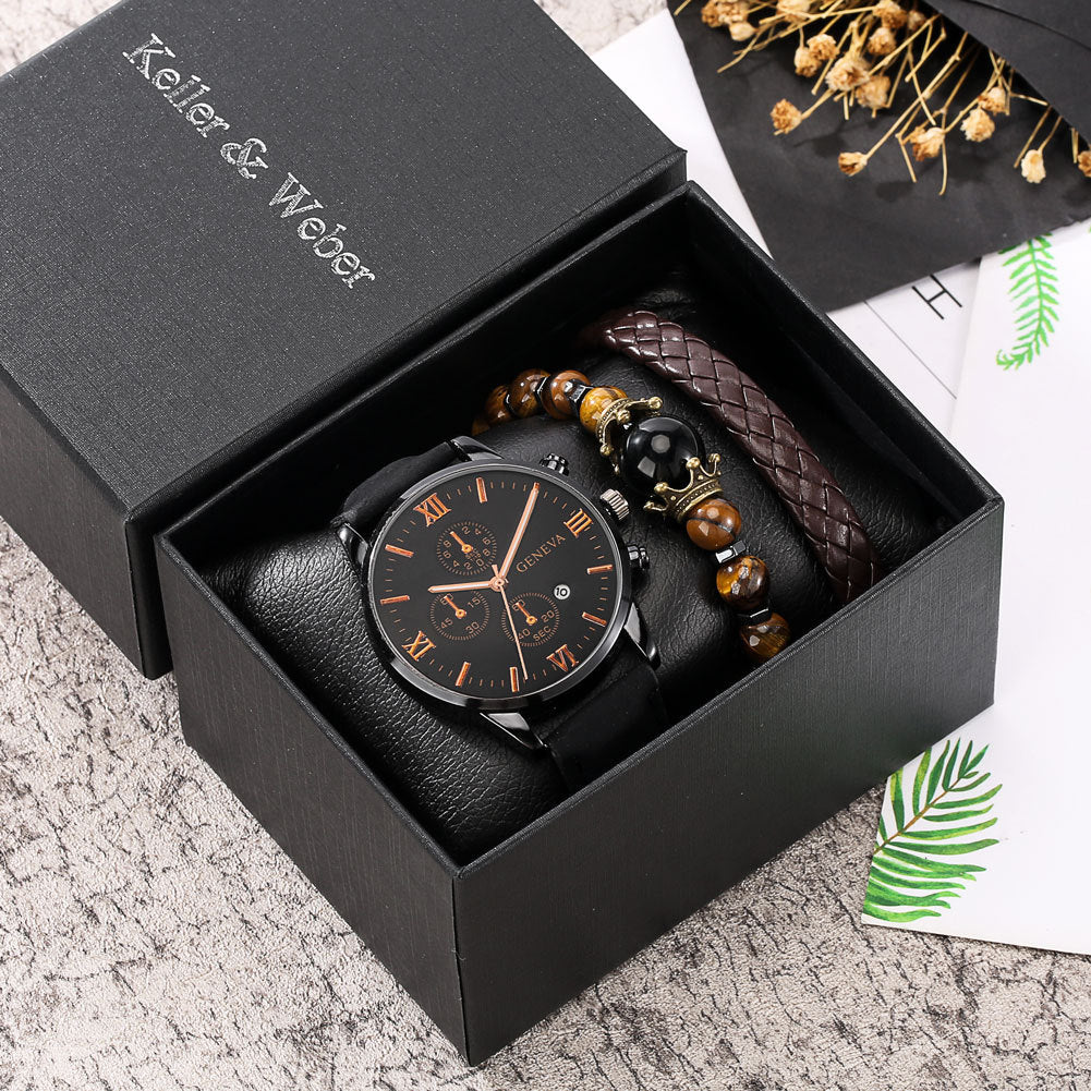 Flag Village Gift Box Set Men's Quartz Watch Bracelet Fashion