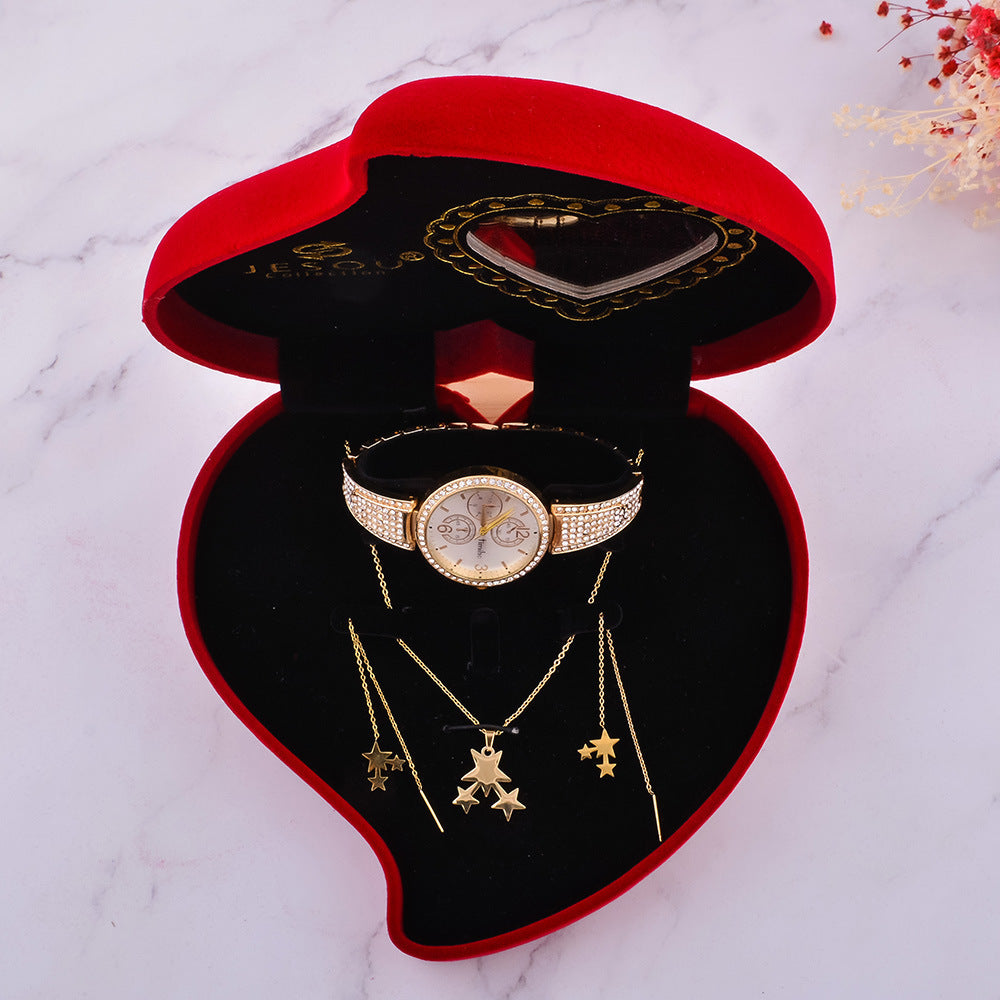 Flag Village Simple Exquisite Jewelry Watch Necklace Gift Box Jewelry