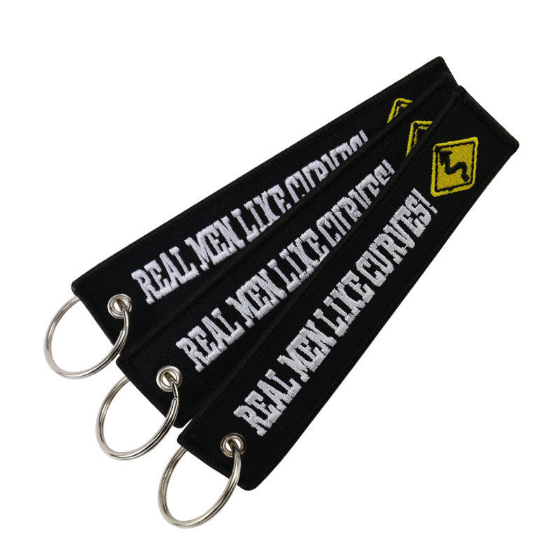 Flag Village Embroidery Motorcycle Keychain Embroidered New Creative Promotional Gifts