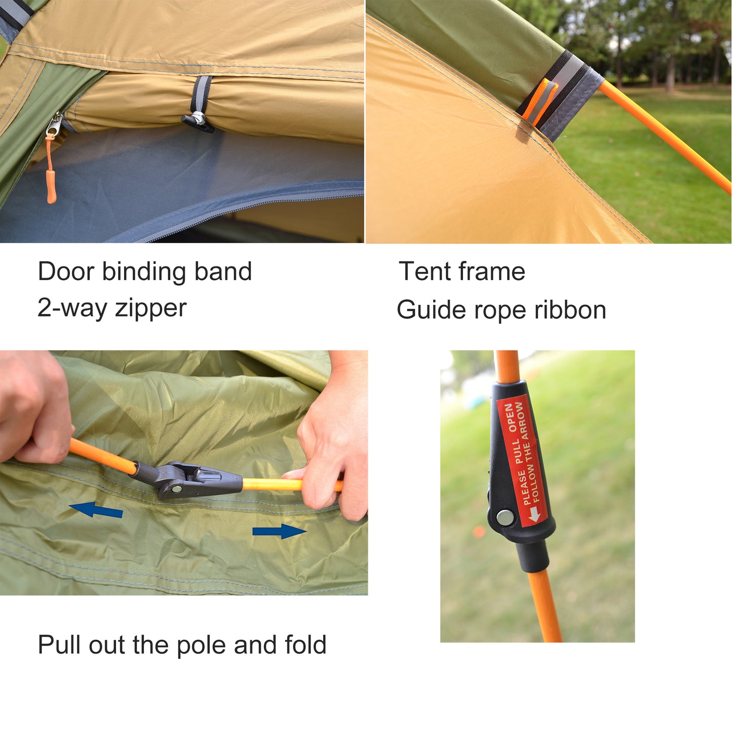Flag Village Fully Automatic Hexagonal Speed-opening Rainstorm-proof Camping Tent