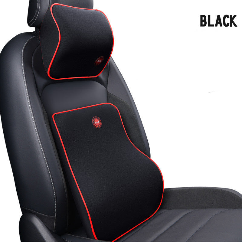 Flag Village Auto Tools Car Headrest Neck Protector Backrest Car Seat Pillow Lumbar Pillow Memory Foam
