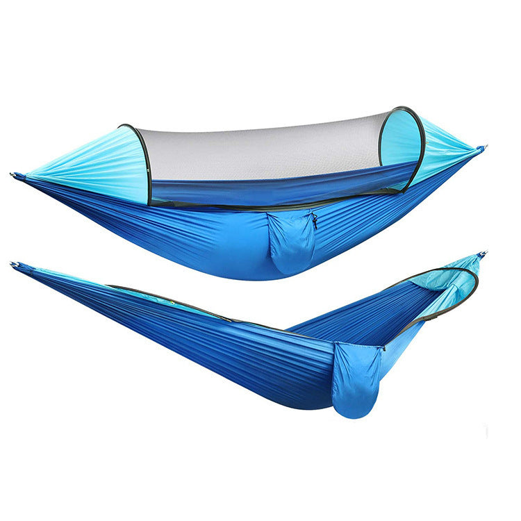 Flag Village Camping Outdoor Automatic Speed Open Hammock Mosquito Net