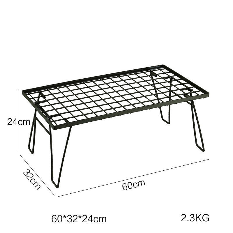 Flag Village Outdoor Portable Splicing Camping Picnic Barbecue Iron Folding Table