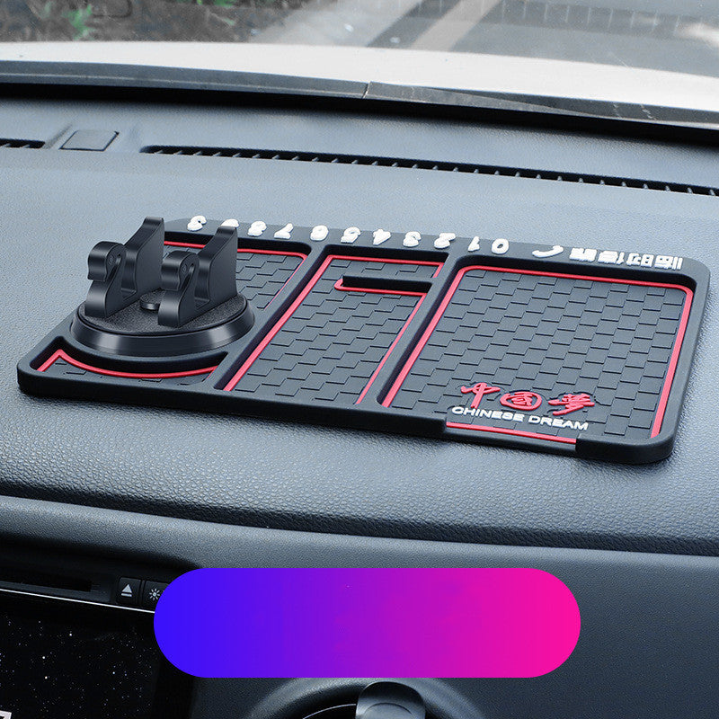 Flag Village Auto Tools Non-Slip Car Phone Pad For 4-in-1 Car Parking Number Card Anti-Slip Mat Auto Phone Holder Sticky Anti Slide Dash Phone Mount