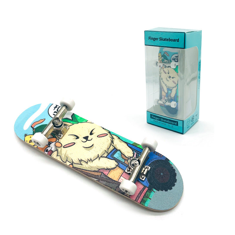 Flag Village Professional Finger Skateboards DIY Toys Skate Park Tech Parts Deck Stunt Metal Bracket Bearing Wheel Tabletop Toys Gifts