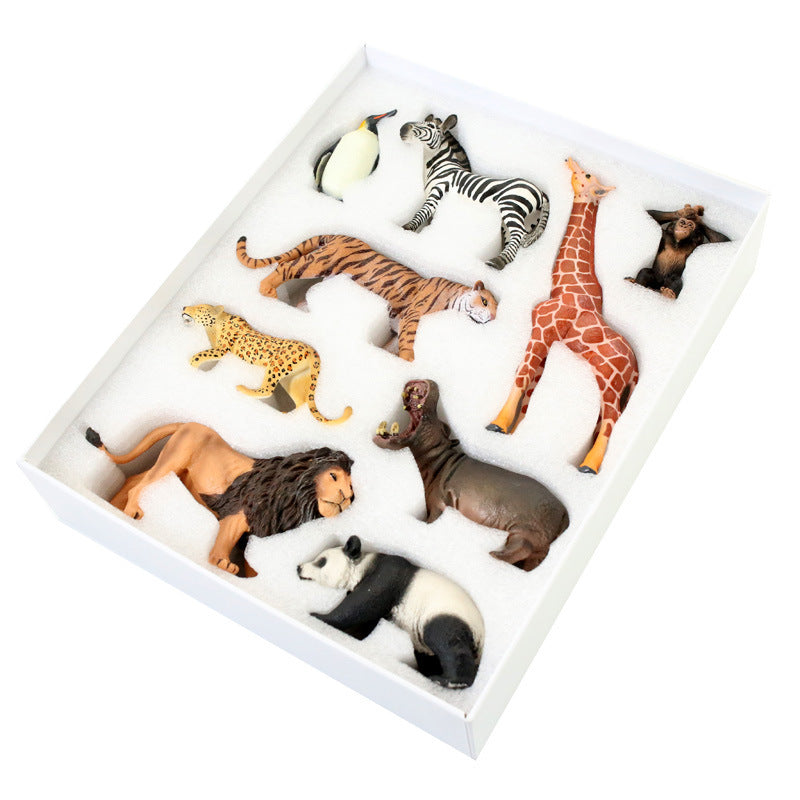 Flag Village Simulation Animal Toy Model Set Gift Box