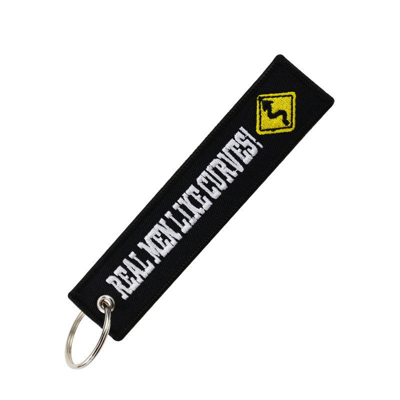 Flag Village Embroidery Motorcycle Keychain Embroidered New Creative Promotional Gifts
