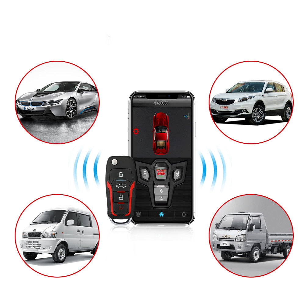 Flag Village Auto Tools Mobile Phone Control Car One-way Remote Control One Button To Start The Car Alarm
