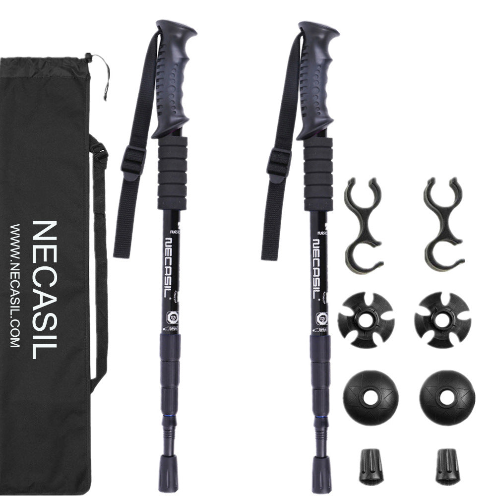 Flag Village Newcastle Four-section Trekking Straight Trekking Poles