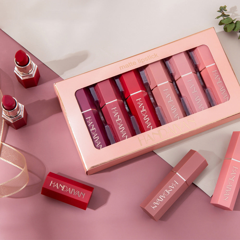 Flag Village Matte Matte Waterproof Six Lipstick Gift Box Set