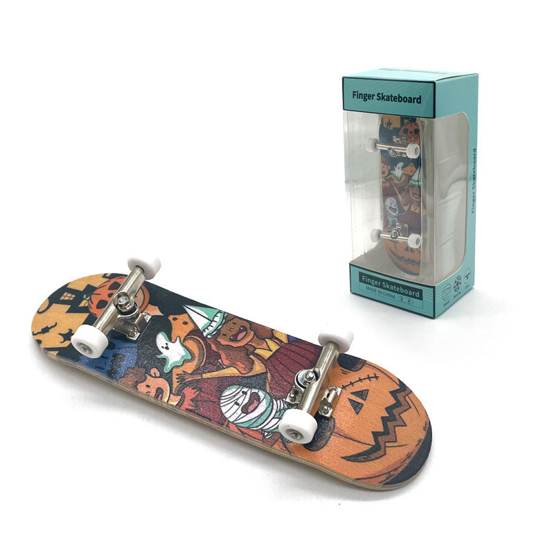 Flag Village Professional Finger Skateboards DIY Toys Skate Park Tech Parts Deck Stunt Metal Bracket Bearing Wheel Tabletop Toys Gifts