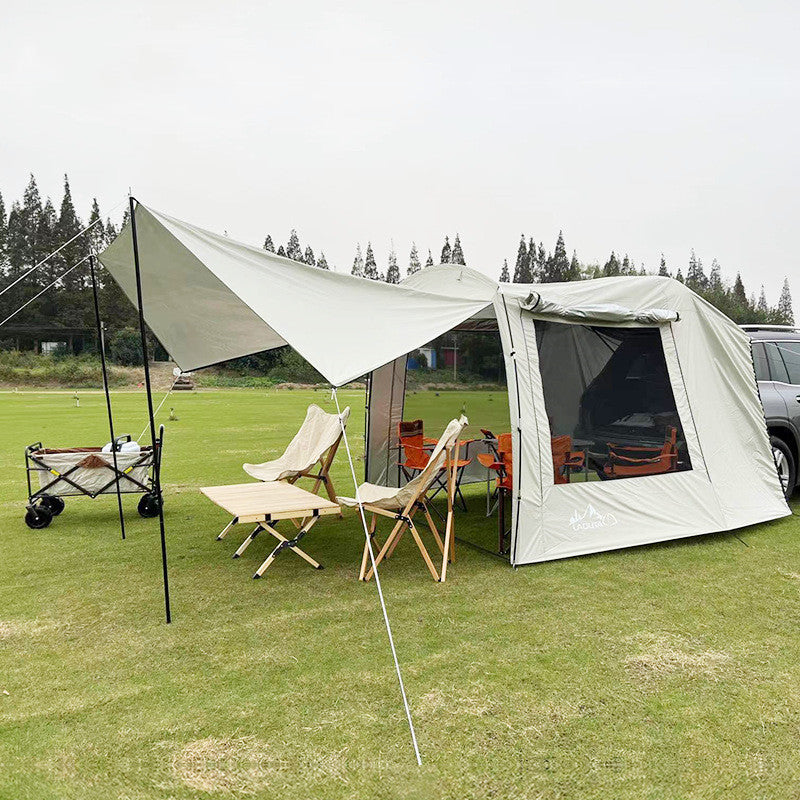 Flag Village Outdoor Self-driving Travel Camping Barbecue Car Tail Extension Tent Multi-person Rain-proof Sunshade Trunk Tent