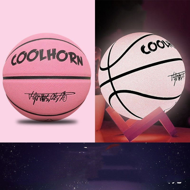 Flag Village Luminous Luminous Basketball PU Soft Leather Outdoor Wear-resistant And Non-slip