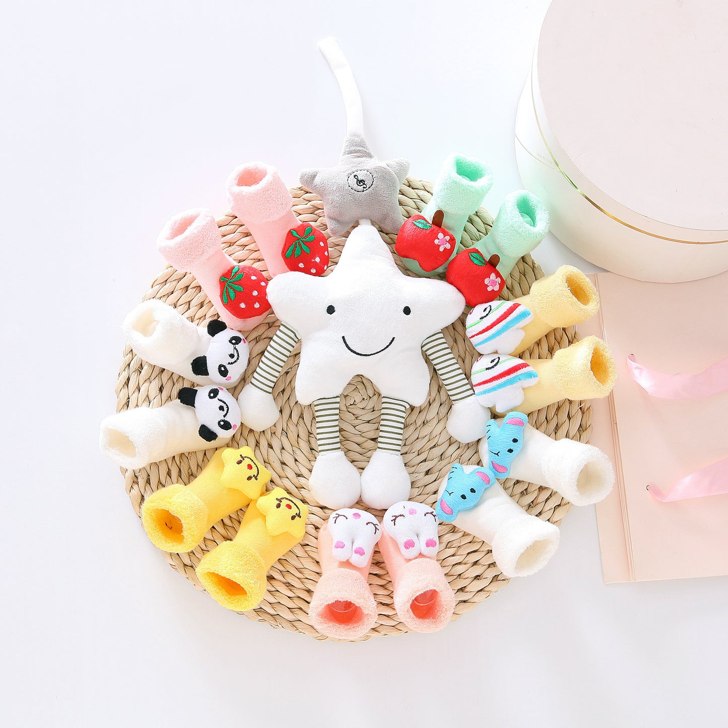 Flag Village Net Red Baby Prince Socks Toy Gift Box Set