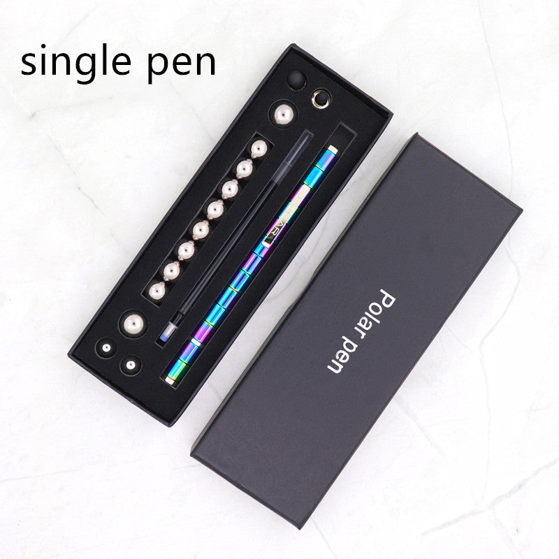 Flag Village Stress Reducer Relief Toys Gift Box funny black golden kits Fidget magnetic polar pen with stylus ball pen