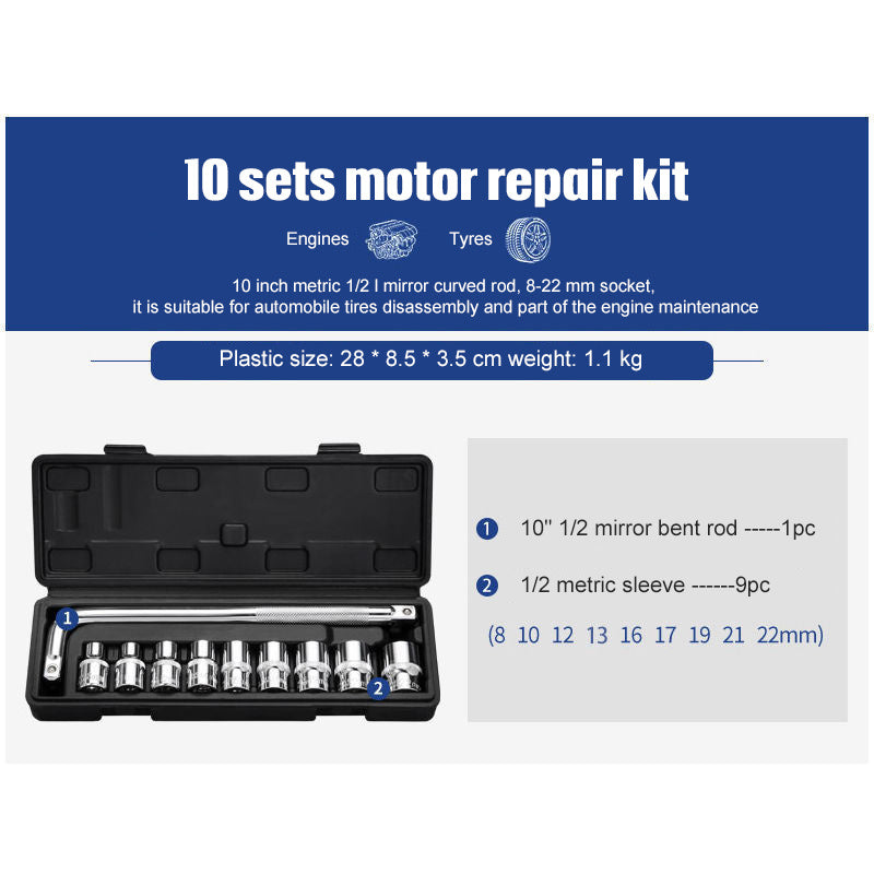 Flag Village Auto Tools Socket Ratchet Wrench Set Repair Tools