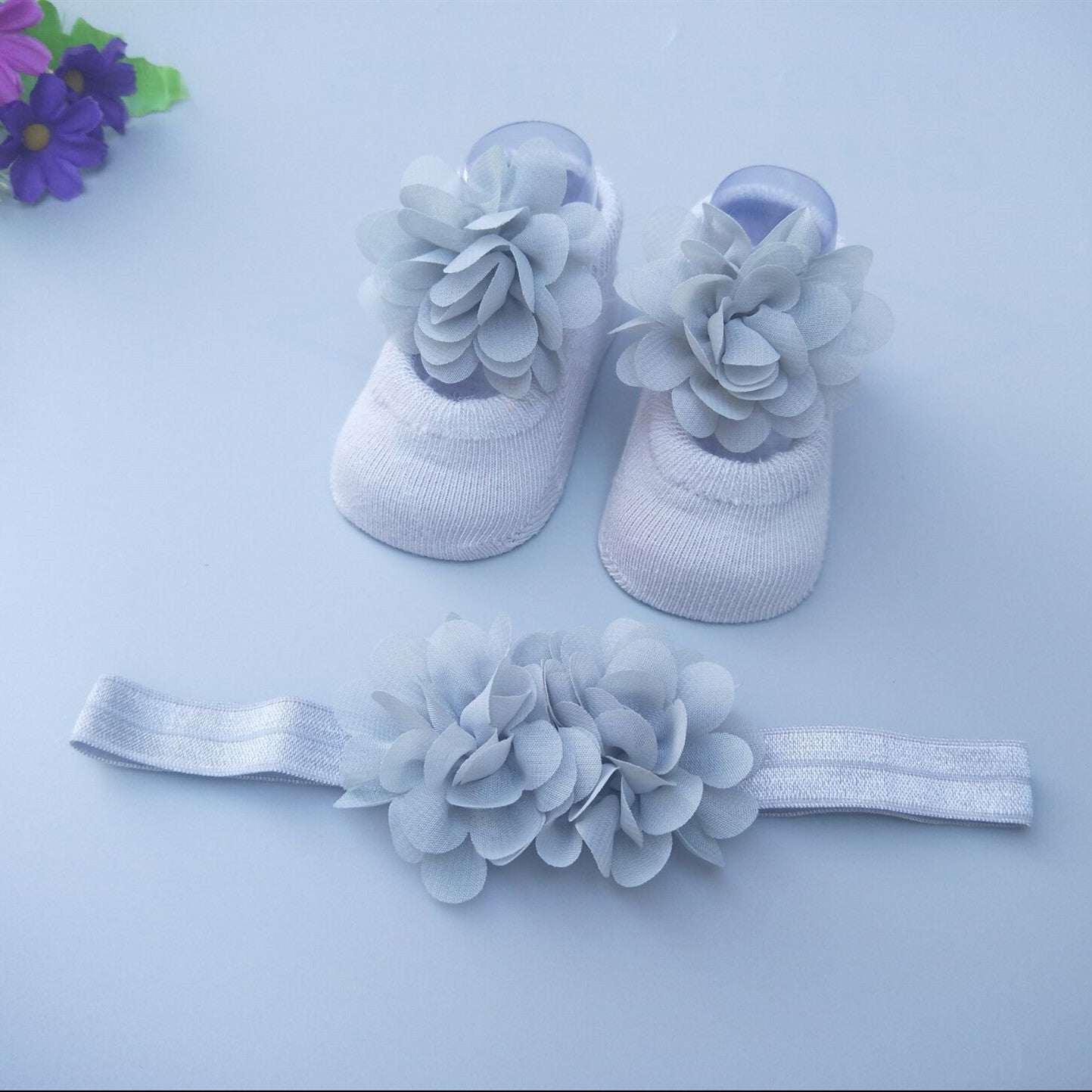 Flag Village New Baby Girl Socks Headband Gift Box