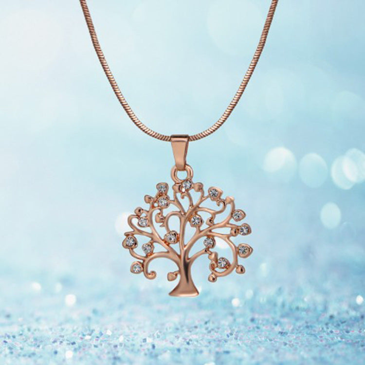 Flag Village Big Tree Of Life Pendant Necklaces Drilling CZ Zircon Multi Layers Chains Long Necklace Jewelry Gifts For Her