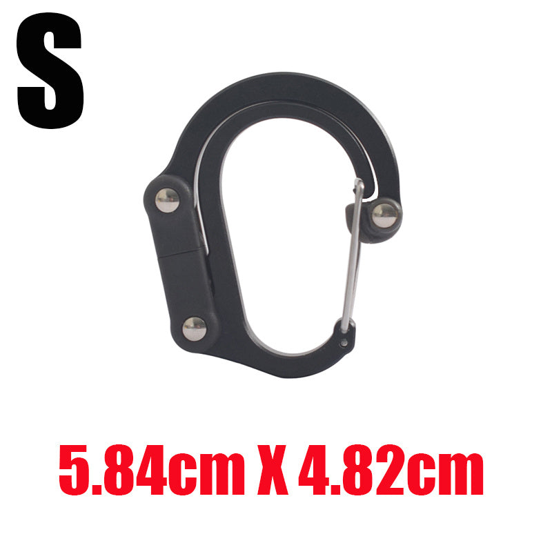 Flag Village Hybrid Gear Clip - Carabiner Rotating Hook Clip Non-Locking Strong Clips For Camping Fishing Hiking Travel Backpack Out