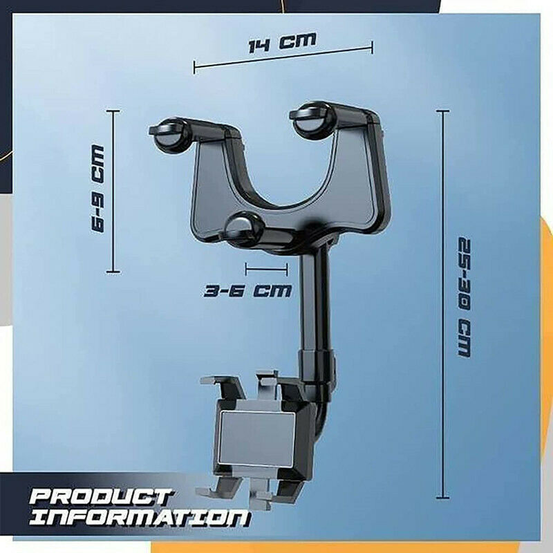 Flag Village Auto Tools Car Rearview Mirror Swivel Navigation Bracket