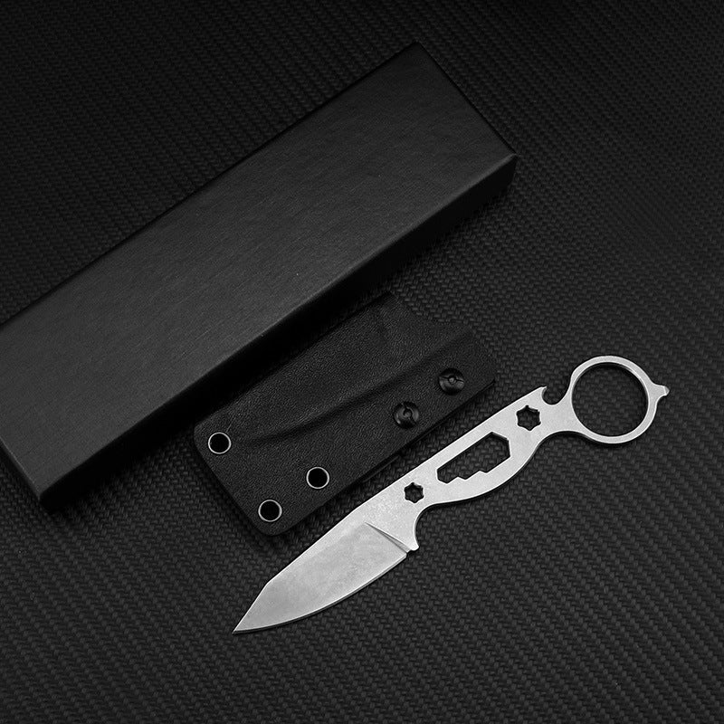 Flag Village Wilderness Survival Small Straight Knife Hunting Knife Pocket Knife