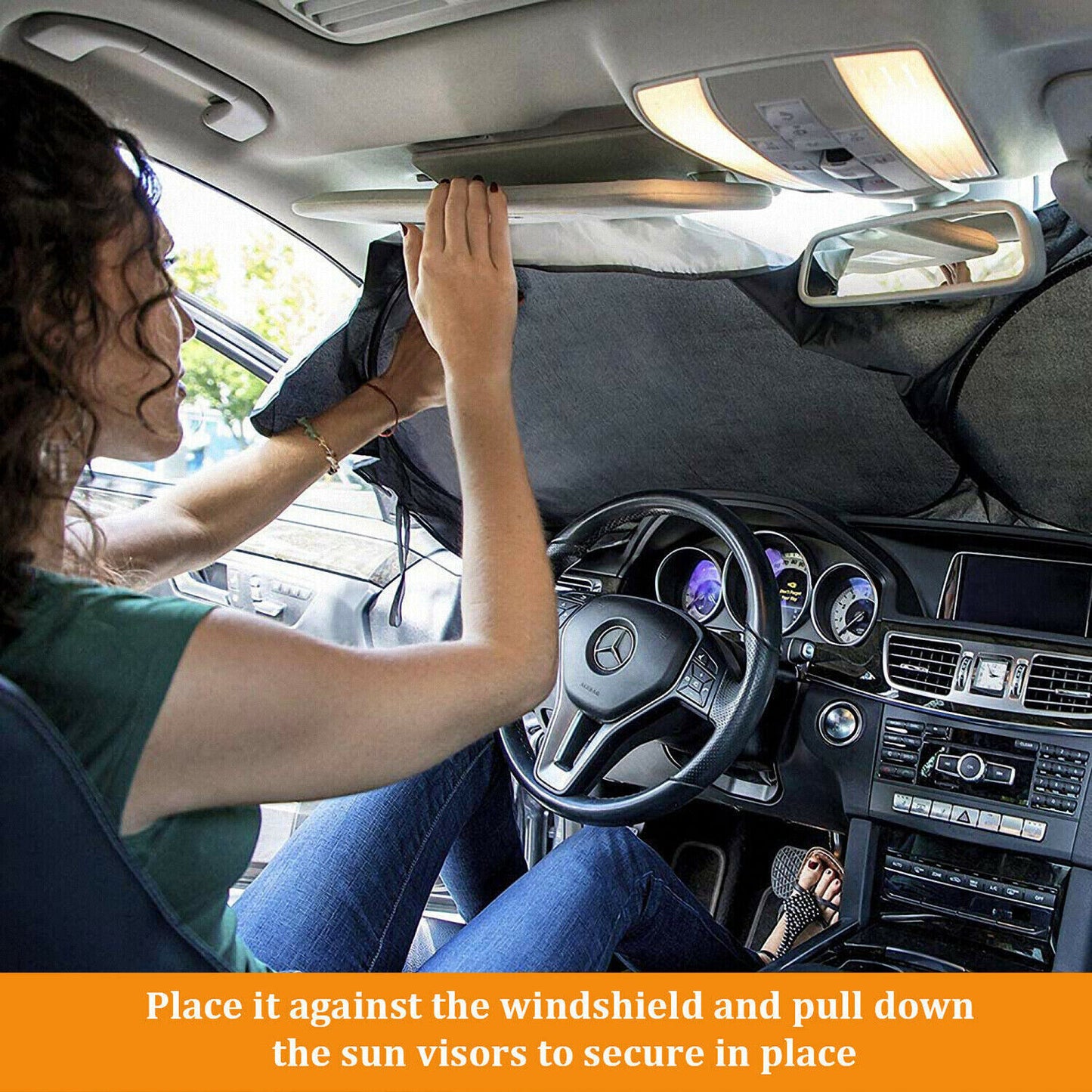 Flag Village Auto Tools Foldable Car Front Rear Window Windshield Sun Shade Shield Cover Visor UV Block