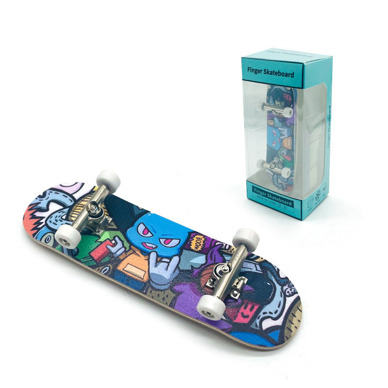 Flag Village Professional Finger Skateboards DIY Toys Skate Park Tech Parts Deck Stunt Metal Bracket Bearing Wheel Tabletop Toys Gifts