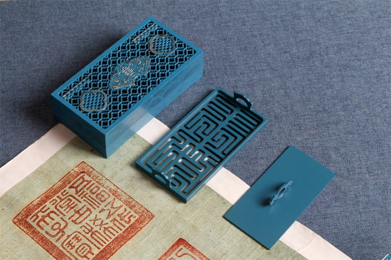 Flag Village Burnt Blue Citron Set Gift Box Incense Tools