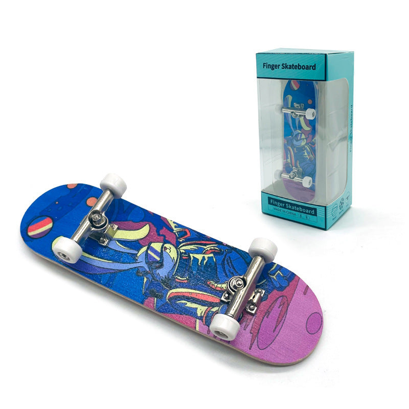 Flag Village Professional Finger Skateboards DIY Toys Skate Park Tech Parts Deck Stunt Metal Bracket Bearing Wheel Tabletop Toys Gifts