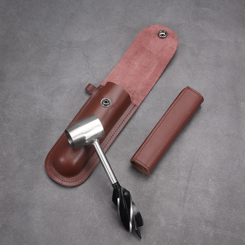 Flag Village Manual Auger Drill Hand Auger Drill Bit Outdoor Survival Punch Tool For Camping Bushcraft Outdoor