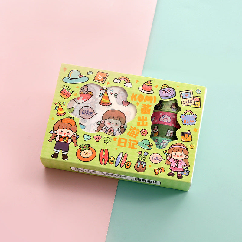 Flag Village Paper Tape Hand Account Gift Box Set