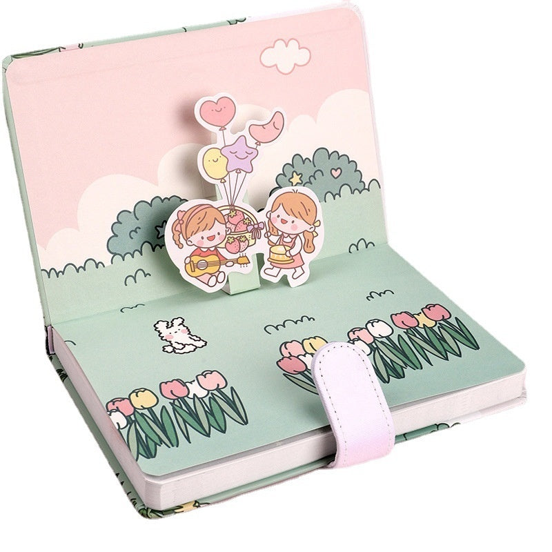 Flag Village Journal Book Set Gift Box Girl Heart Cute Gift Bag