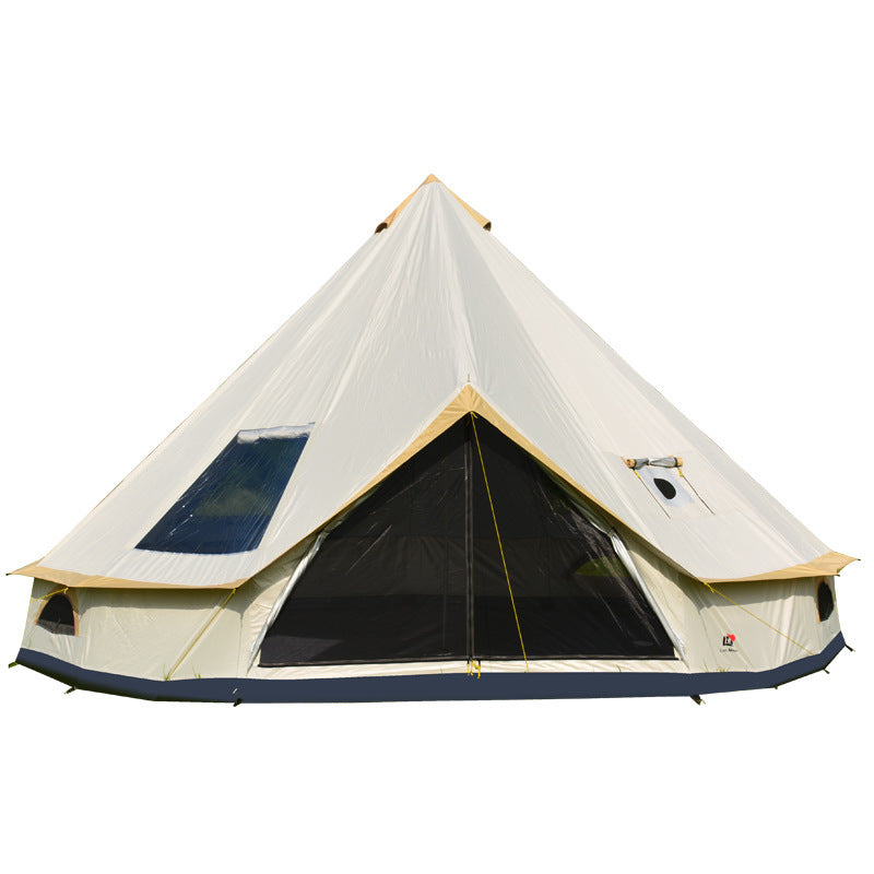 Flag Village Yurt Tent Outdoor Camping Pyramid Chimney Sunscreen