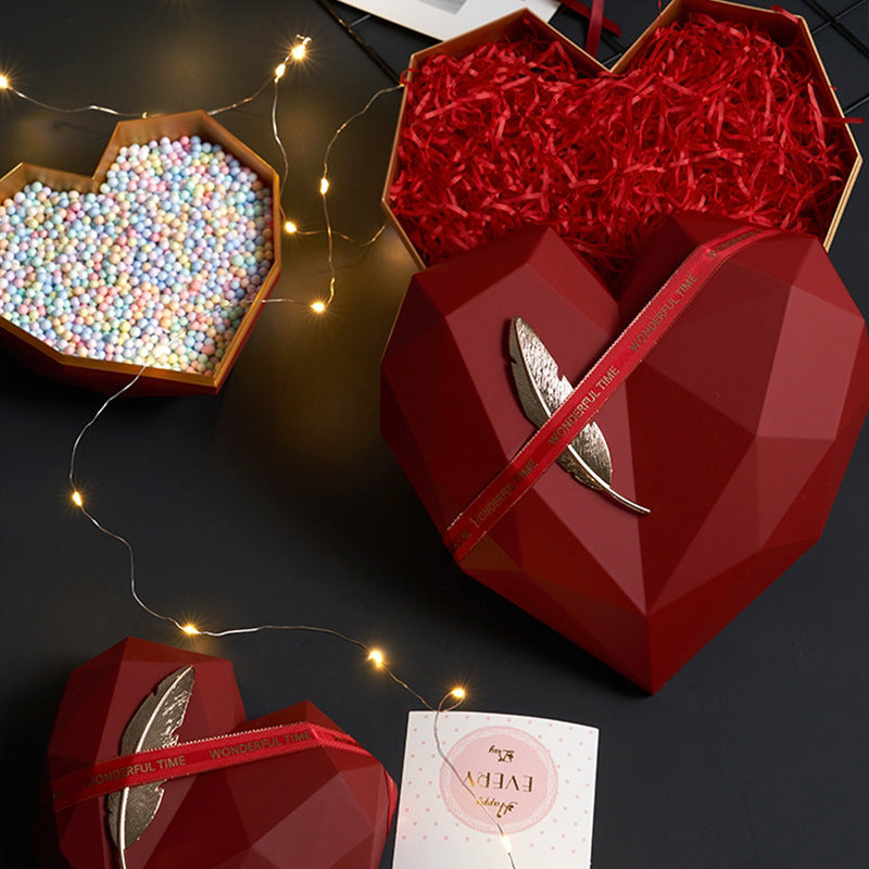 Flag Village Christmas Heart-shaped Gift Box