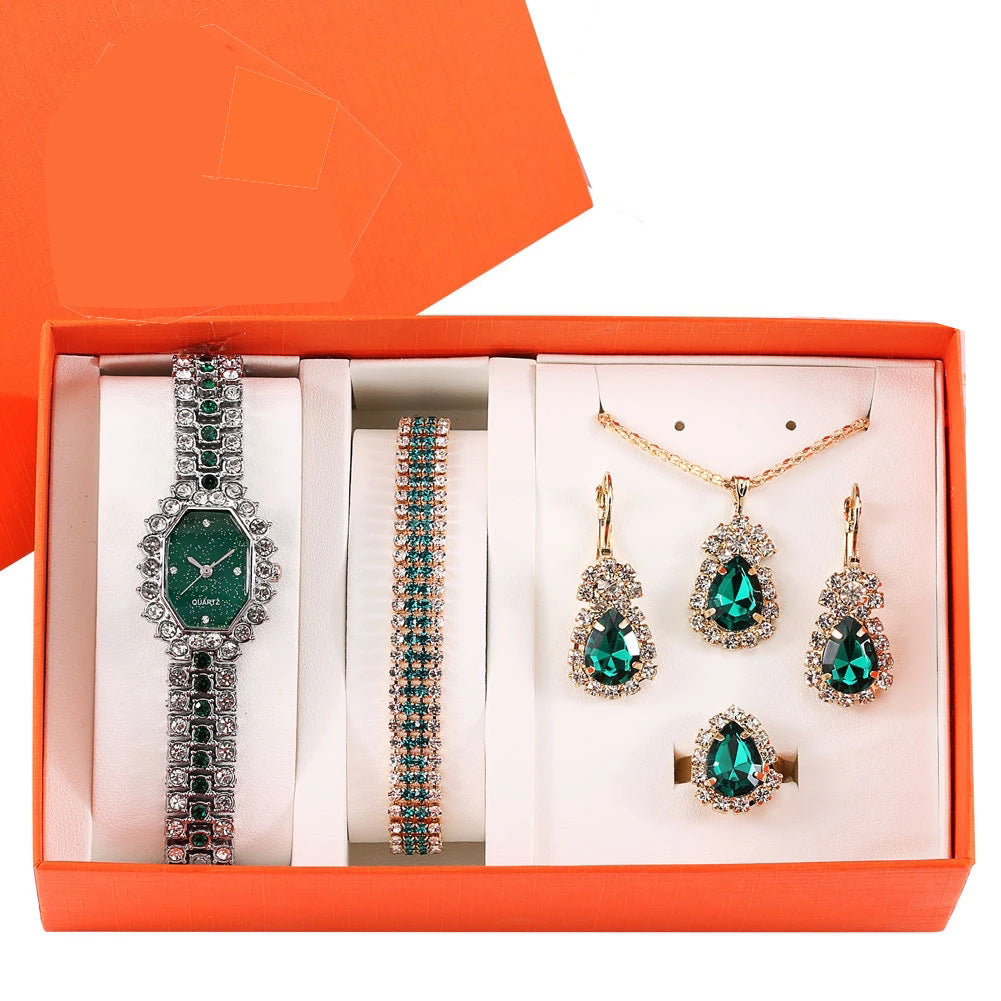 Flag Village Quartz Watch Earrings Gift Box Set