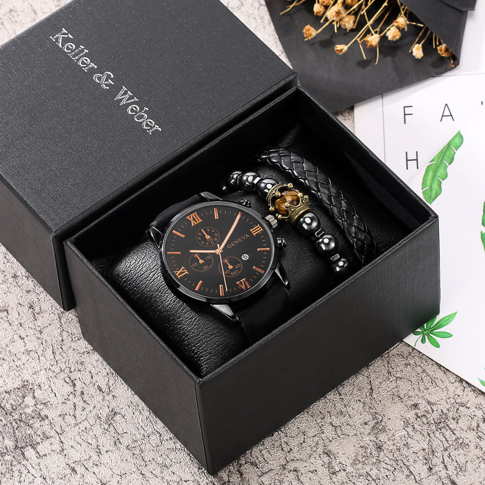 Flag Village Gift Box Set Men's Quartz Watch Bracelet Fashion