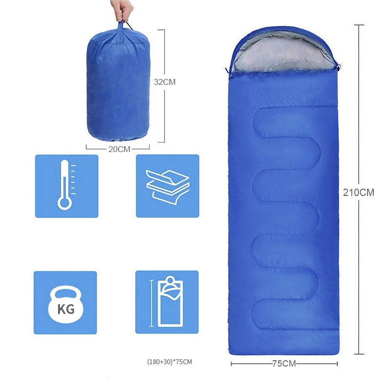 Flag Village Envelope Outdoor Camping Thickening Hollow Cotton Winter Sleeping Bag