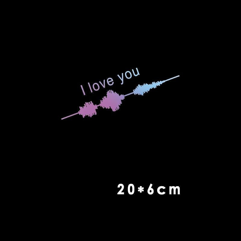 Flag Village Auto Tools Car Electrocardiogram Creative Sound Wave Chart Car Sticker