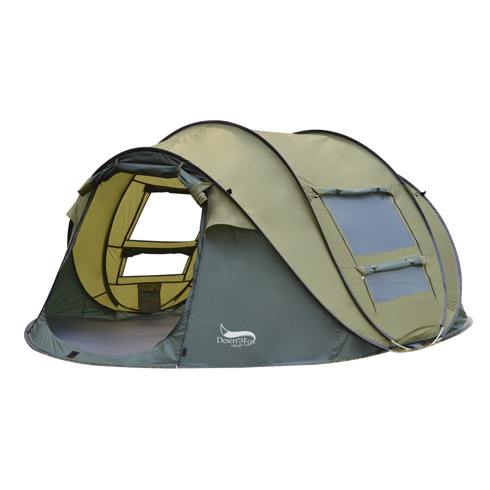 Flag Village Outdoor Automatic Tent 3-4 People Quickly Building-free Boat Tent Multi-person Camping Park Tent Rainproof