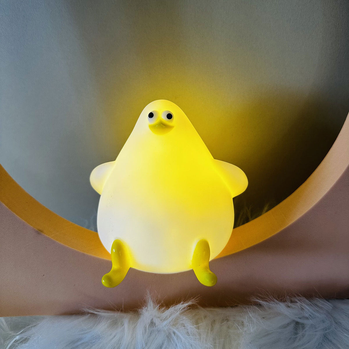Flag Village Warm Lovely Cute Cartoon Silicone Sea Gull Night Light With USB Charging Christmas Gifts Kids Grils Room Bedside Sleeping Lamp