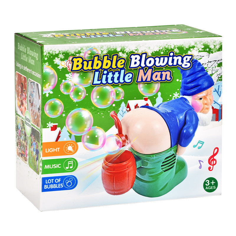 Flag Village Electric Santa Claus Bubbles Machine Blowing Bubbles Music Light Entertainment Toy Prank Funny Ornament Christmas Gifts Christmas Decorations