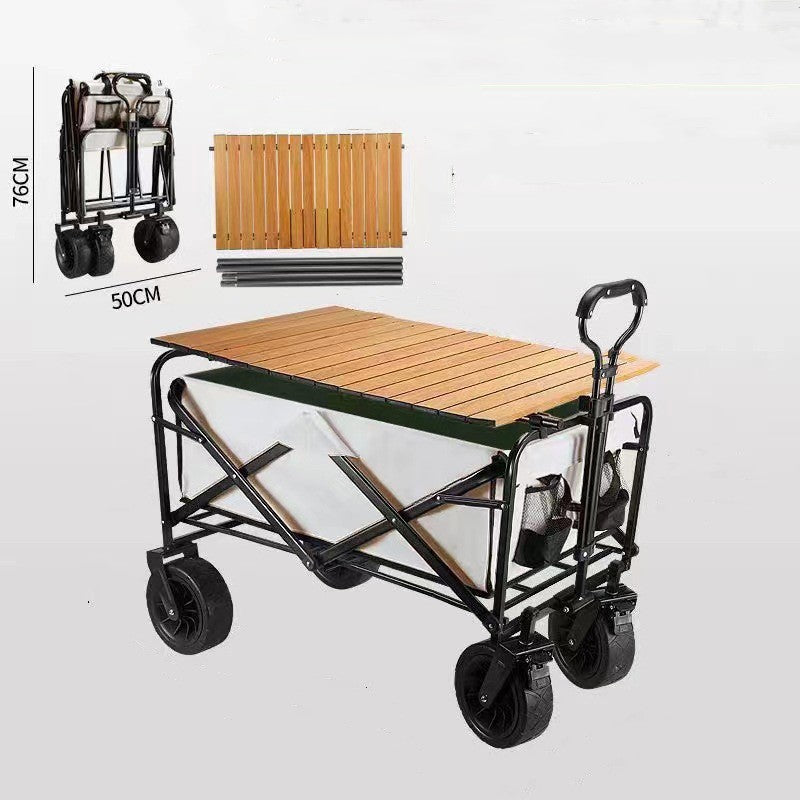 Flag Village Outdoor Picnic Camping Folding Gathering Trolley