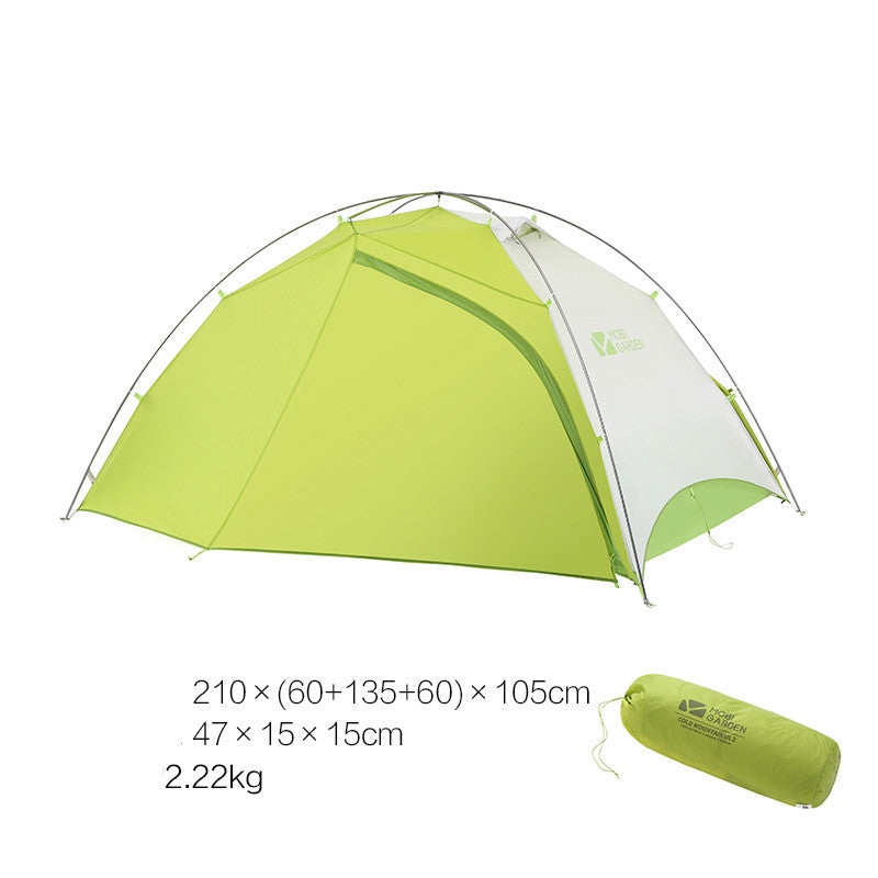 Flag Village Mountaineering Camping Windproof And Rainproof Aluminum Alloy Three Season Double Deck Camping Tent