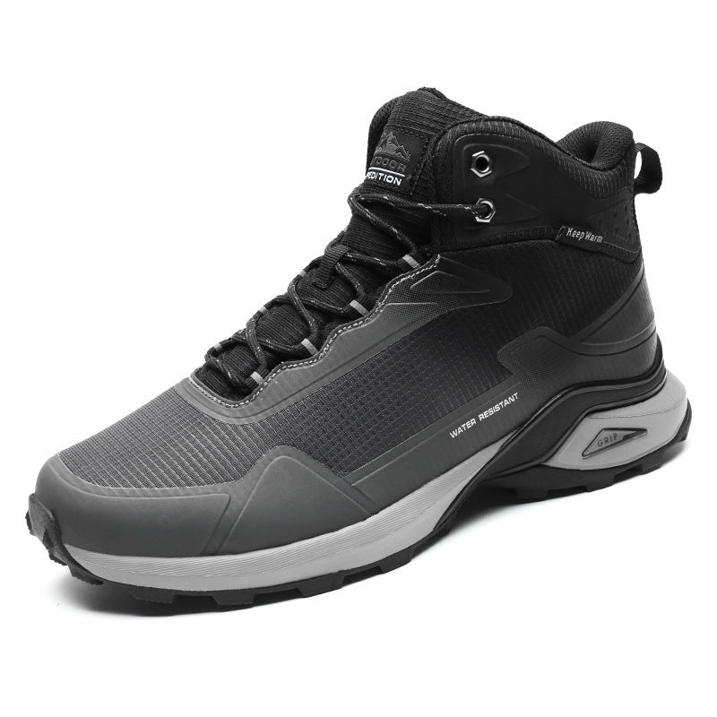 Flag Village Large Size High-top Hiking Shoes Men's Winter Outdoor Men's Sports Shoes Hiking Shoes