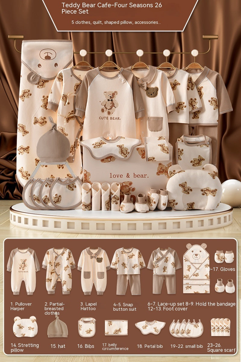 Flag Village Newborn Gift Box Newborn Baby Meeting Etiquette Clothes Suit