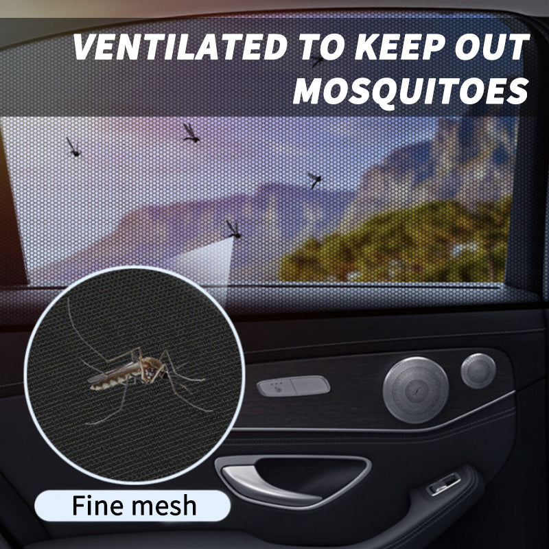 Flag Village Auto Tools Car Front&Rear Side Curtain Sun Visor Shade Mesh Cover Insulation Anti-mosquito Fabric Shield UV Protector Car Accessories Car Side Window Sunshades Window Screen Door Covers UV Protector