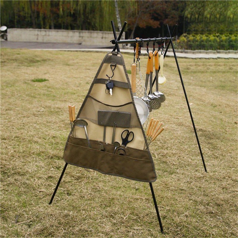 Flag Village Outdoor Camping Tableware Spatula Spoon Hanging Cookware Foldable Tableware Bag