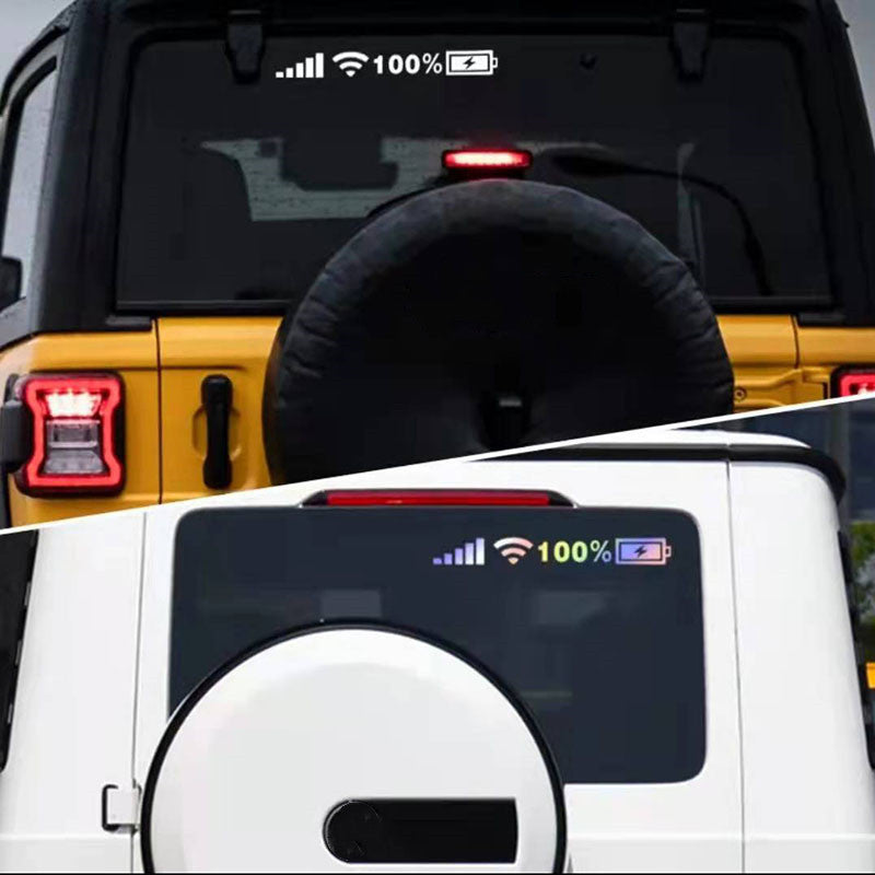 Flag Village Auto Tools Car Windshield Stickers Signal WiFi Power Vinyl Decal Mobile Phone Car Stickers Auto Exterior Decorative Accessories Decals