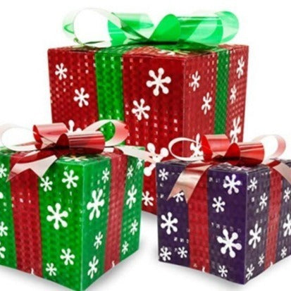 Flag Village Christmas Gift Box Three-piece Set Gift Decoration