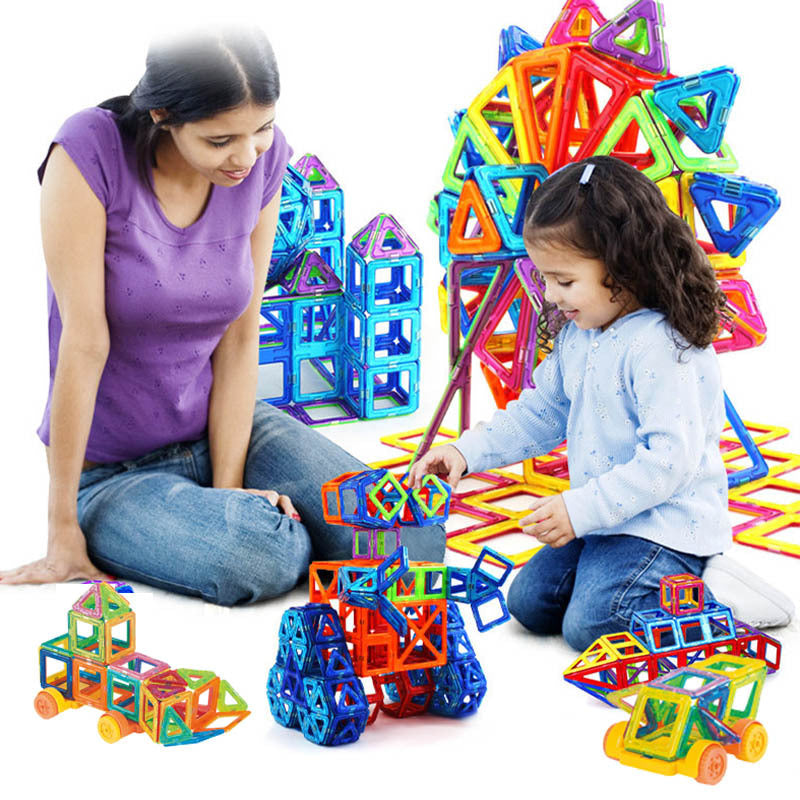 Flag Village Magnetic Building Blocks DIY Magnets Toys For Kids Designer Construction Set Gifts For Children Toys